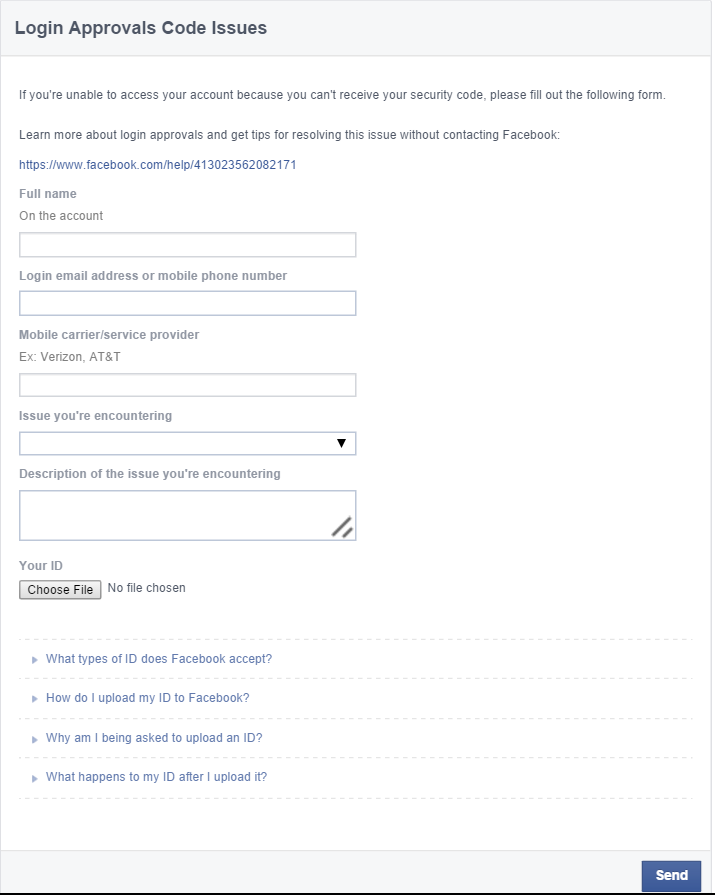 Approval facebook issues login code Atiqul's Question