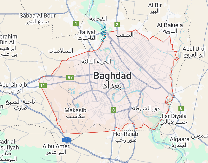 Baghdad Map GPS Tracking