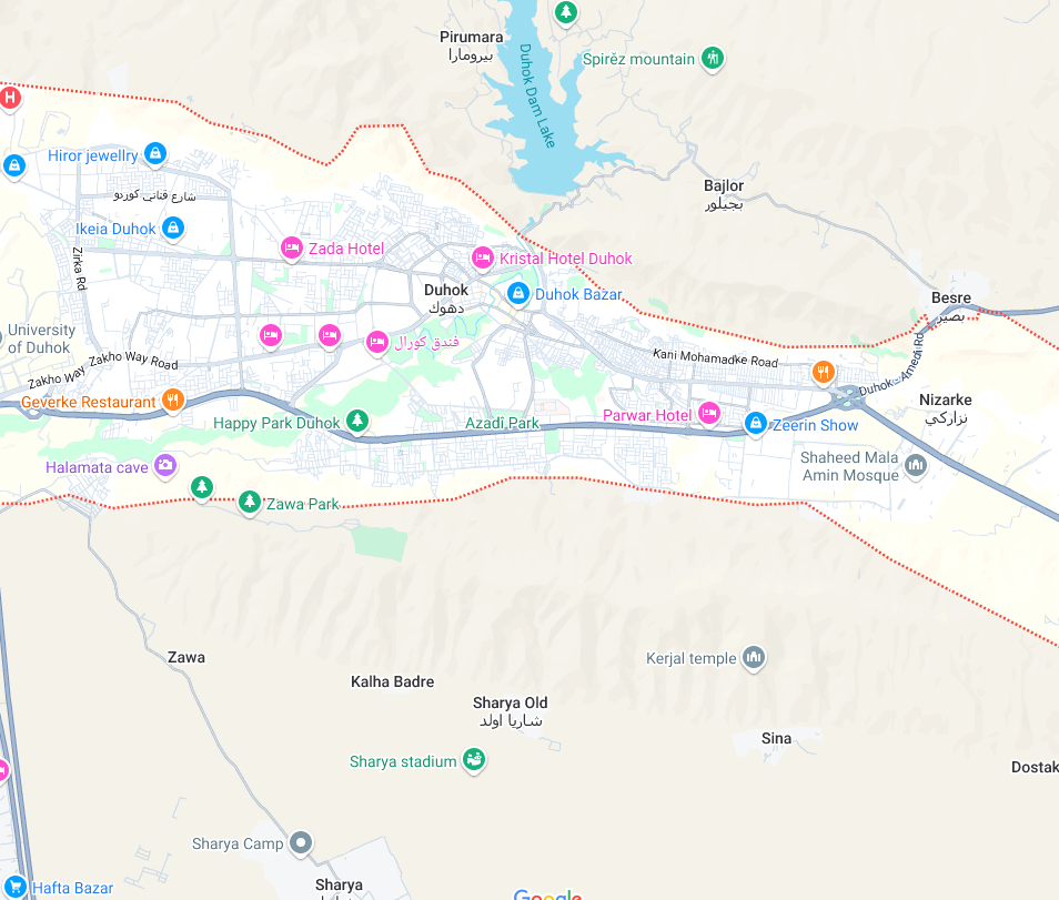 Duhok City GPS Map Detail