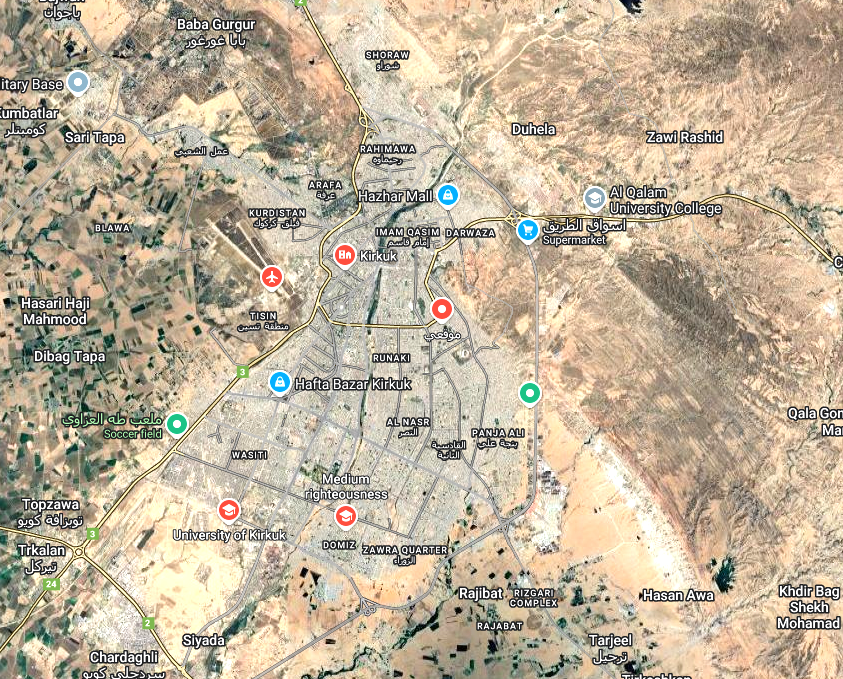 Kirkuk City Map GPS